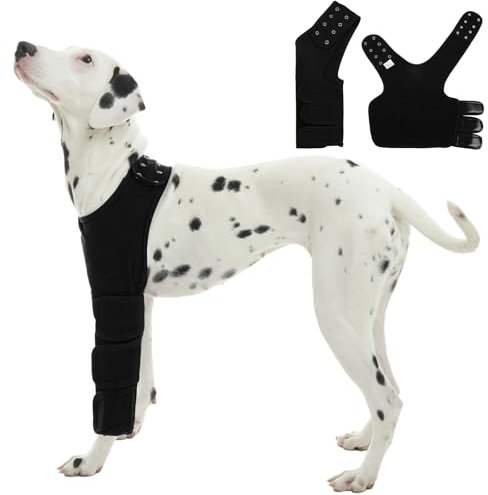 Hjyokuso Hundebody Nach Op Nur Linke Vorderbeine, Links Vorderbein Ärmel Für Hunde, Wundschutzanzüge Für Hunde, Ellbogenschoner Für Hunde, Recovery Sleeve Hund, Hund Schutzanzug Gegen Lecken - XXL