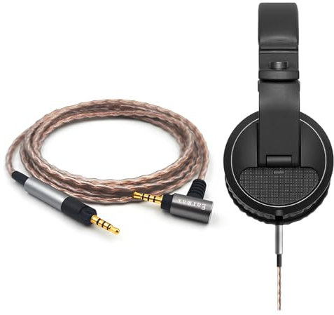 Earmax Long Step 4.4mm 3.5mm 2.5mm to 2.5mm Replacement Upgrade OCC Balanced Cable 4.3ft Compatible with Pioneer HDJ X5 X7 S7 CUE1 DJ Headphones