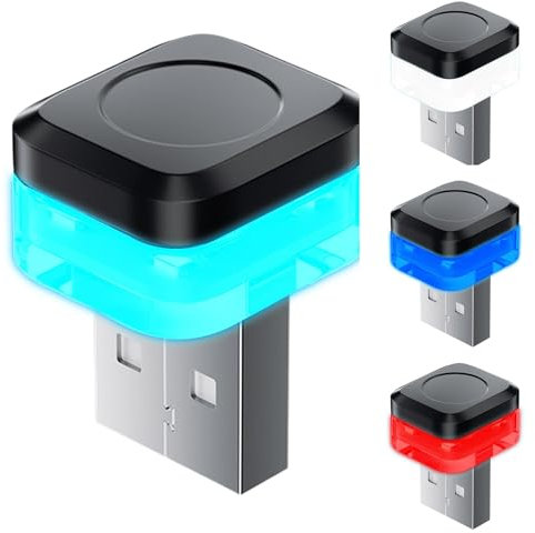 4 Pezzi Luci Interne Auto Led Senza Fili, minis Led Ambiente Usb Per Auto Crepuscolare, Luce D Atmosfera Auto Senza Fili Usb C, Luci LED Automobile Maggior Parte Dei Dispositivi Con Porte USB