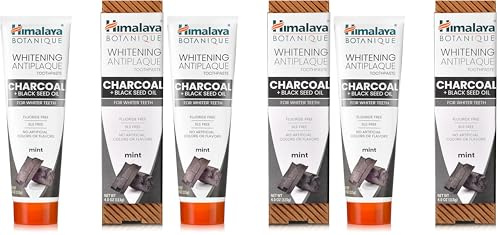 Himalaya, Whitening Antiplaque Toothpaste, Charcoal + Black Seed Oil, Mint, 4.0 oz (113 g) (Packung mit 3)