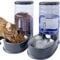 Comedero y Bebedero automático para Gatos con Cuenco de Acero Inoxidable Comedero y Bebedero por Gravedad para Mascotas pequeñas y Medianas Cachorro Gatito 1 galón x 2