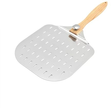 Aluminum Pizza Peel,12 inch Pizza Paddle Pizza Spatula,with Foldable Wood Handle Premium Pizza Paddle for Baking Homemade Pizza and Artisan Breads
