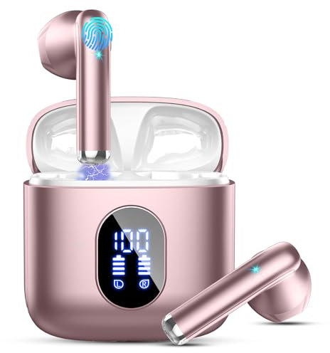 Kopfhörer Kabellos Bluetooth 5.4, Bluetooth Kopfhörer In Ear 2025 Kabellose Kopfhörer mit ENC Noise Cancelling Mic, USB-C Wireless Earbuds 30Std Tiefer Bass Ohrhörer, IP7 Wasserdicht/LED-Anzeige