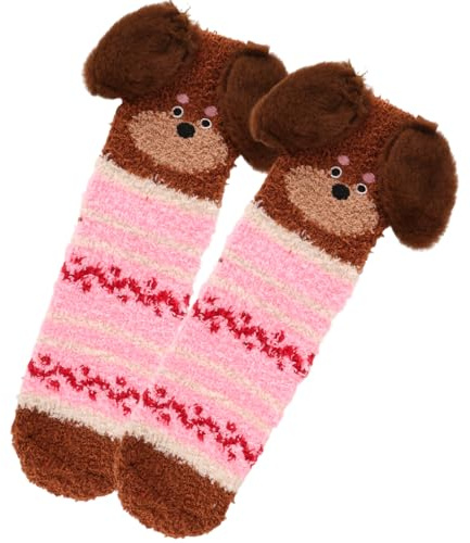 Zidoley Kuschelsocken Damen Weihnachten Geschenke - Weich Dackel Socken Geschenke, Adventskalender Füllung Teenager Mädchen, Kuschelsocken Tiere für Mädchen Freundin