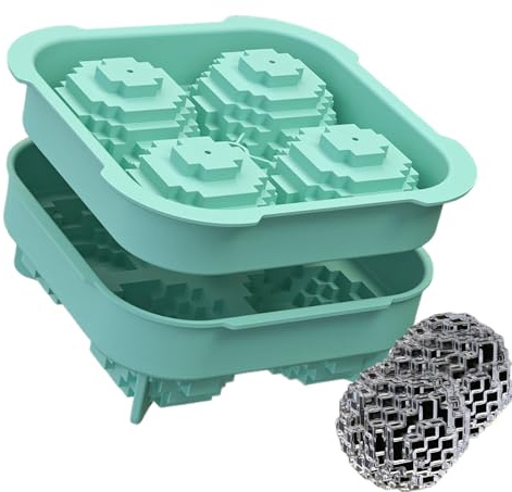 mefocou Golf Ball Ice Mold | Soft Silicone Freezer | Silicone Ice Tray,for Cocktails Tequila Vodka Juice Fruit Jelly Chocolate Vanilla Sauce