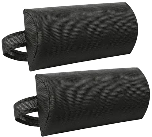 GBKDQQ 2 Nackenkissen Für Gartenstühle, 35 * 15 * 6cm Liegen Auflagen Kissen mit Verstellbarem Gummiband, Nacken Kissen Für Liegestuhl, Liegestuhl Kopfkissen, Stuhlauflage(Schwarz)