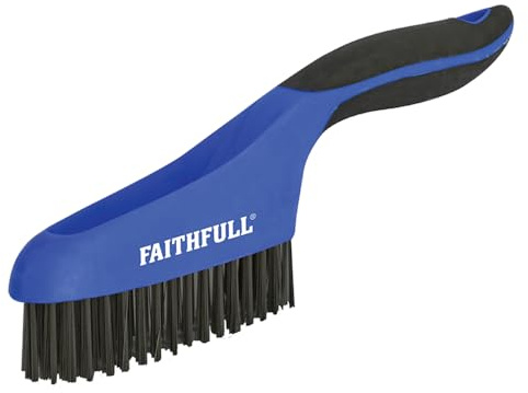 Faithfull Scratch Brush Soft Grip 4 x 16 Row Steel