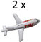 LG-Imports 2 x Aufblas-Flugzeug ca. 64 cm aufblasbar