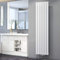 ELEGANT Radiateur panneau vertical - 1800 x 462 mm - Une couche - Blanc - Raccord central - Radiateur plat - Design vertical