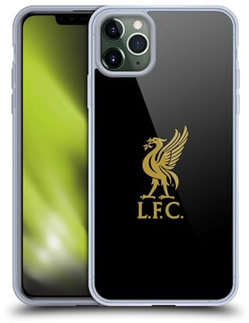 Head Case Designs Officially Licensed Liverpool Football Club Gold Logo On Black Liver Bird Soft Gel Case Compatible With Apple iPhone 11 Pro Max