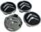 4 Nabenkappen schwarz kompatibel für Citroen C1 C3 C4 C5 C6 DS3 60mm Reifen aus Legierung