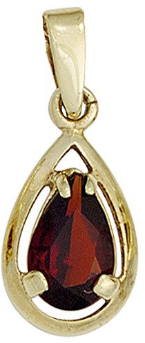 Jobo Damen-Anhänger aus 8 Karat 333 Gold mit Granat-Tropfen