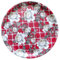 Lashuma Melamin Gastrotablett zum Servieren, Geschirrtablett rund 40 cm Ø, Serviertablett Kunststoff Motiv: Wildrose