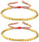 2 Stück tibetische Kupferperlen-Armbänder, handgefertigt, geflochtene Armbänder, verstellbar, buntes Perlenarmband (dreiseitiger Perlenstil), 16 - 26 cm / 6.3 - 10.2 inches, Kupferperlen und Faden
