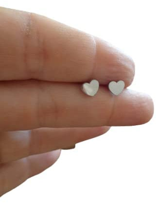 ⊹⊱ HERZ SILBER EDELSTAHL STECKER ⊰⊹ silberfarbene Ohrringe, Liebe, Herzen, antiallergisch, Stecker
