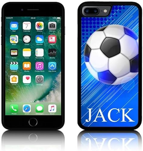 Personalised 'Football Banner with NAME ' Silicone TPU Case for all Apple IPHONES (iPhone SE (2020), BLACK)