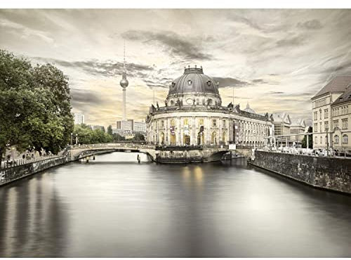 Runa Art Fototapete 396 x 280 cm Berlin - Vlies Wanddekoration Wohnzimmer Schlafzimmer - Deutsche Manufaktur - Beige 9364012b