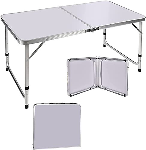 Klappbarer Schreibtisch mit 2 verstellbaren Höhen, 90 cm, zusammenklappbar, für Arbeitszimmer, Laptop-Schreibtisch für kleine Räume, Heimbüro-Arbeitsplatz, Outdoor-Gartentisch für Grillpartys