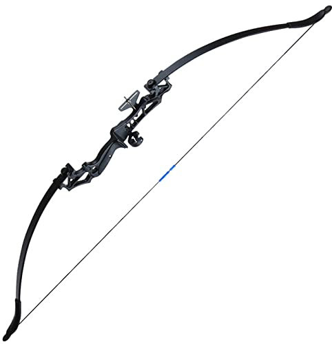 FZYE Professioneller Jagd-Recurve-Bogen für Erwachsene und Anfänger, Jagd-Bogen- und Pfeil-Bogenschießen mit Magnesiumlegierungsgriff für Outdoor-Trainings-Zielübungen (30-40lbs),Schwar, Schwarz