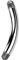 Paula & Fritz® Piercing Ersatz-Stab 10-mm Titan-IUM Grade 23 Silber Außen-Gewinde 1,6-mm Stärke Kombinierbar Curved Barbell Banane Bauchnabel-Piercing