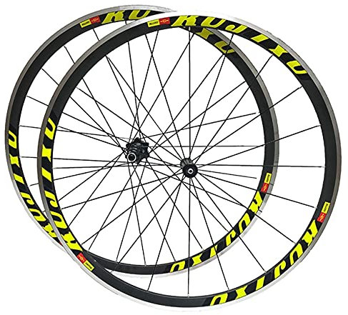 Generic Leichter Rennrad-Laufradsatz Doppelschichtfelge 700c 30 mm Schnellspannerräder für 7-11-fach-Kassette vorne 20 hinten 24-Loch-Laufrad Se