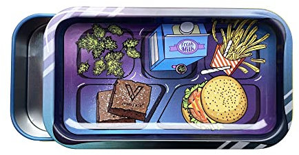 V. Syndicate Caja de almacenamiento de metal con tapa de bandeja rodante (Syndicase 2.0 (Munch Time)