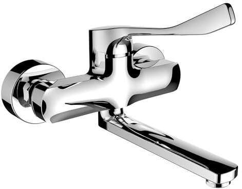 Laufen Citypro Liberty mezclador mural para lavabo, visto, caño giratorio, proyección 225mm, HF500923100694