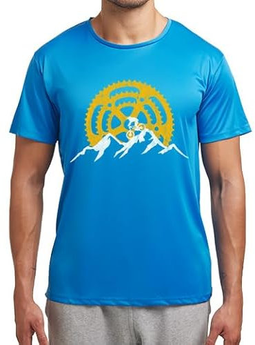 latostadora Camiseta Deportiva Técnica Bicicleta De Montaña MTB Mountain Bike Platos Bici para Hombre - Azul Royal 3XL - Ref. 8608773-P