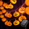KPCB Halloween Lichterkette Außen 7,9M 60 LED, Wasserdicht Solar Lichterkette Aussen 8 Modi, Halloween Kürbis Deko Outdoor für Garten, Tür, Fenster, Baum [2024 Solar Version]