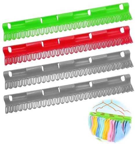 mizikuu 4 Piezas Tendedero Calcetines, Colgador para Prendas Pequeñas Perchas Ropa Pinzas de Plástico Secadores para Suministros de Laundry Lencería Panty Corbatas Toallas Guantes