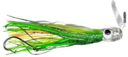 HOUSON Angelköder, 16cm Schleppköder Trolling-Köder Oktopus-Köder für Mahi Marlin Thunfisch Delphin Wahoo Shark Deep Sea Fishing Lures Rigged with Leader Hook Squid Skirts 4#