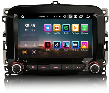 GONFEN 8-Core Android 13 DAB+ Autoradio per Fiat 500L (2012-2017) con Navigatore GPS WiFi Bluetooth 5.0 Supporto senza fili CarPlay Android Auto Canbus 4GB RAM + 64GB ROM 4G 7 Pollici IPS Schermo DSP