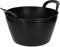 Kerbl Trog FlexBag schwarz (flexibler Futtertrog, Müslischüssel, Fassungsvermögen 12 Liter, Futtereimer mit zwei Griffen) 3228264