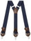 Kohentact Hosenträger Herren mit Clip- und Knopfbefestigung, inklusive 6 Knöpfe, 3,5 cm Breite Y-Form für Körpergrößen bis 200 cm Suspenders for Men 1 (Marineblau mit weißen Punkten)