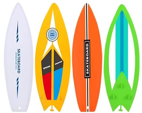 Afurl Finger-Surfbretter für Kinder,Kleines Finger-Surfbrett,4 Stück Fingerspitzen-Surfbretter für Kinder | Kompaktes Fingerspitzen-Bewegungsspielzeug für Skifahrer, Fingerboarder, Surfer, Skater und