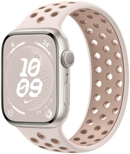 Charlam Sportiva Loop Cinturino Compatibile con Cinturino Apple Watch 38mm 40mm 41mm, Cinturini in Silicone Morbido e Traspirante per iWatch Serie 9 8 7 6 5 4 3 2 SE Ultra, Donne, Starlight/Tè Latte