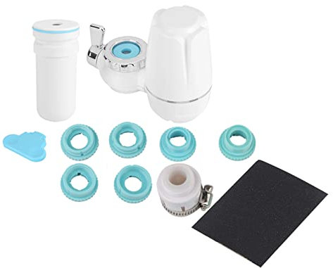 Purificateur pour Robinet, Filtre à Eau avec Noyau en Céramique Lavable, Installation et Désinstallation Faciles, fabriqué en ABS et Céramique, Connecteurs Inclus pour Différents