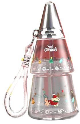 harayaa Trinkbecher mit Weihnachtsmotiv für Kinder Und Erwachsene, Weiß