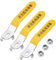 PATIKIL Lever Handle for Ball Valve, 3pcs Metal Valve Handle Total Length 103mm with Hole Size 8x5x3mm for Outdoor Faucet Replacement Repair Hose Bib Yellow