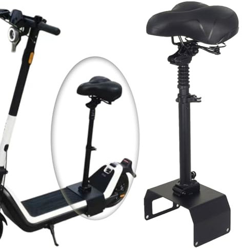 Generisch Niu KQi3 Elektroroller-Sattel | Verstellbarer E-Bike Stoßfester Sattel | Erwachsene & Jugendliche | Schwarz
