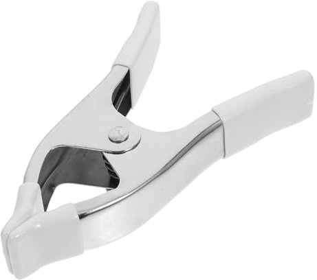 Mikikit 6 Zoll Vernickelte Federklemmen A-rahmen Metallklemme mit Pvc Schutz Robuste Hintergrundklemme für Fotohintergründe und Heimwerkerbedarf
