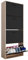 Casabel - Mueble zapatero de 24 pares - Estantería de gran capacidad para vestíbulo o pasillo - (ancho) 60 x (profundidad) 24 x (alto) 150 cm - Puertas negras con marco de madera clara