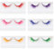 LQIOACU 6 Paires Coloré faux cils, Cils œil de chat colorés