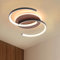Meloweel LED Deckenleuchte Holz dimmbar, Walnuss schwarz „S“ 2-Ringe Modern Deckenlampe, 32W 50cm 3200lm 3000K-6000K mit Fernbedienung, Schlafzimmerlampe, Flurlicht, Memory-Funktion, 4W Nachtlicht