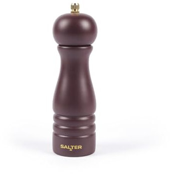 Salter Olea Salt & Pepper Grinder – Single FSC®-Certified Wooden Seasoning Mill, Adjustable Grind Coarse to Fine, Ceramic Mechanism, Manual Grinding for Salt Crystals & Whole Peppercorns, Mulberry