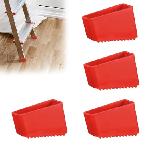 4 Pcs Non Slip Step Ladder Feet, Ladder Rubber Feet, 50 X 20 mm Ladder Feet for Home and Industry