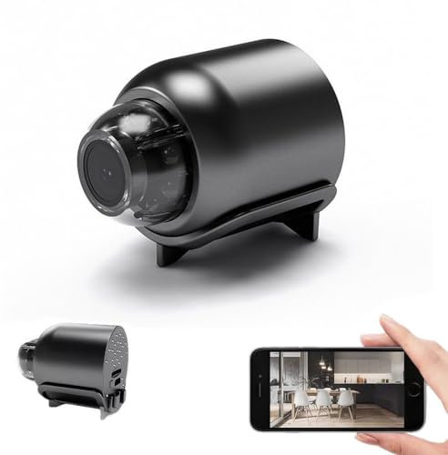 MEIION Festberg Nanolens HD Mini Kamera mit Nachtsicht, 160° Weitwinkel WiFi Überwachungskamera mit Bewegungserkennung für Home Office, Lager und Shop
