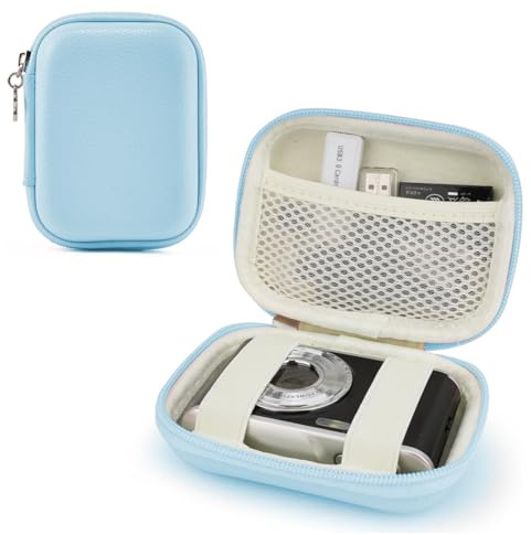 1 Stück digitalkamera tasche, für Kameras geeignet kamera tasche klein, Mini-Hartschalenetui, Reiseschutzhülle, Kamerazubehör (blau).