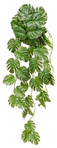 UNUS Kunstpflanze Monstera hängend 70 cm 2er Set Tropisch | künstliche Hängepflanze