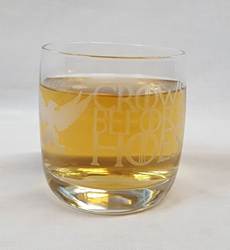 Game of Thrones Inspired Crows Before Hoes Whisky Tumbler Glass